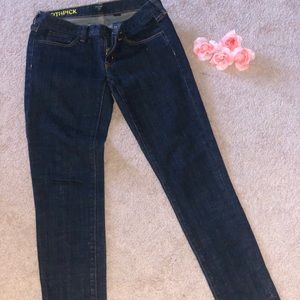 JCREW Toothpick Jeans in Dark Blue size 25
